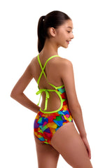 Funkita Girls Try the Lot Tie Me Tight One Piece Swimsuit - Multi