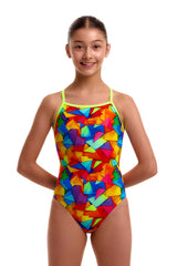 Funkita Girls Try the Lot Tie Me Tight One Piece Swimsuit - Multi