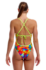 Funkita Womens Try the Lot Tie Me Tight One Piece Swimsuit - Multi