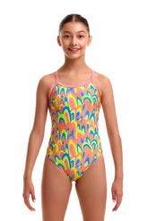 Funkita Girls Hillary Puff Twisted One Piece Swimsuit - Multi