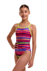 Funkita Girls Lolly Layers Twisted One Piece Swimsuit - Multi