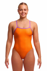 Funkita Ladies Apricot Delight Single Strength One Piece Swimsuit - Orange