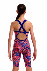 Funkita Girls Ruff Stuff Fast Training One Piece - Pink/Blue