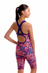 Funkita Girls Ruff Stuff Fast Training One Piece - Pink/Blue