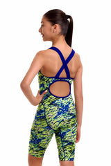 Funkita Girls Scaled Back Fast Training One Piece - Green/Blue