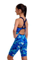 Funkita Girls Try Blue Fast Training One Piece Kneesuit - Blue