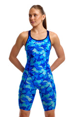 Funkita Womens Try Blue Fast Training One Piece Kneesuit - Blue