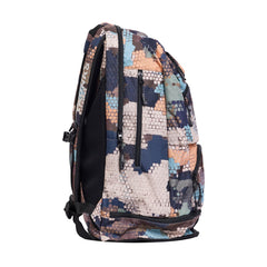 Way Funky Bilko Baby Elite Squad backpack in multi-color with adjustable straps and front pocket, ideal for kids' school and travel.