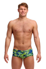 Funky Trunks Mens Scaled Back Classic Trunk - Green/Blue