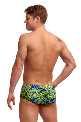 Funky Trunks Mens Scaled Back Classic Trunk - Green/Blue