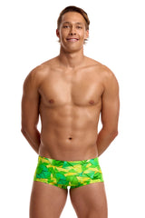 Funky Trunks Mens Try Tonic Classic Trunk - Green/Yellow