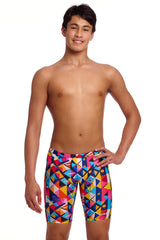 Funky Trunks Boys Broken Blox Training Jammers - Multi