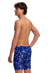 Funky Trunks Boys Scratchy Training Jammer - Blue/Black/White
