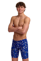 Funky Trunks Boys Scratchy Training Jammer - Blue/Black/White