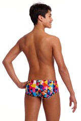 Funky Trunks Boys Broken Blox Sidewinder Trunks - Multi