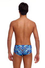 Funky Trunks Boys Fur Seal Sidewinder Trunks - Blue