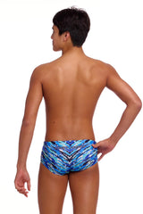 Funky Trunks Boys Fur Seal Sidewinder Trunks - Blue