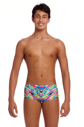 Funky Trunks Boys Happy Hide Sidewinder Trunks - Multi