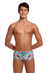 Funky Trunks Boys Happy Hide Sidewinder Trunks - Multi