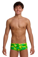 Funky Trunks Boys Try Tonic Sidewinder Trunk - Green/Yellow