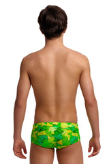 Funky Trunks Boys Try Tonic Sidewinder Trunk - Green/Yellow