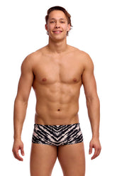 Funky Trunks Mens Fur Elise Sidewinder Trunk - White/Black
