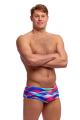 Funky Trunks Mens Royal Wave Sidewinder Trunk - Multi