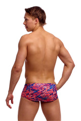Funky Trunks Mens Ruff Stuff Sidewinder Trunk - Pink/Blue