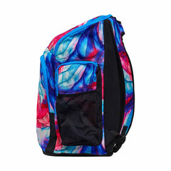 Way Funky Muscle Mad Space Case backpack in multi-color with bold space-themed design, featuring adjustable straps and multiple compartments.