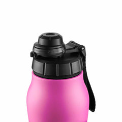Way Funky Still Pink Clean Stream water bottle in pink with a sleek design and a secure screw-on lid.