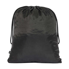 Black Adidas Linear gym sack used as a swim bag, shown from the back center view, featuring the Adidas logo and adjustable straps.