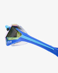 TYR Tracer-X Elite Mirrored Racing Goggle - Blue/Turq