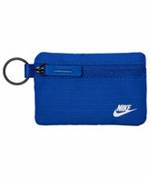 Nike Club Pouch Wallet in Game Royal, black and white, showing compact design with multiple card slots and Nike branding.
