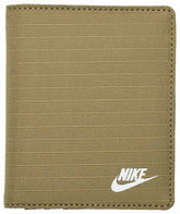 Nike Club Fold Wallet in parachute beige, black, and white showing the compact design and Nike logo on the front.