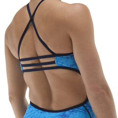 TYR Womens Zephyr Trinityfit Swimsuit - Light Blue/Navy
