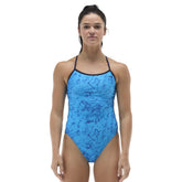 TYR Womens Zephyr Trinityfit Swimsuit - Light Blue/Navy