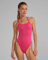 TYR Womens Solid Cutoutfit Swimsuit - Fuchsia | Allens Of Kingsbury