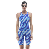 TYR Womens Thresher Cryo Open Back Kneesuit - Ocean Blue