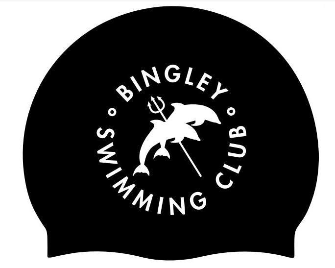 AK Bingley Club Logo Only Swimming Cap - Black/White | Allens Of Kingsbury