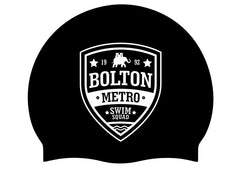 Bolton Metro Club Logo Only Swimming Cap - Black | Allens Of Kingsbury