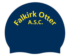 Falkirk Otter Club Logo Only Swimming Cap - Navy/Yellow | Allens Of Kingsbury