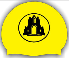 Guisborough Yellow Club Logo Only Swimming Cap - Yellow/Black | Allens Of Kingsbury