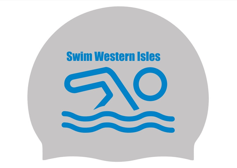 Swim Western Isles Club Logo Only Swimming Cap - Silver | Allens Of Kingsbury