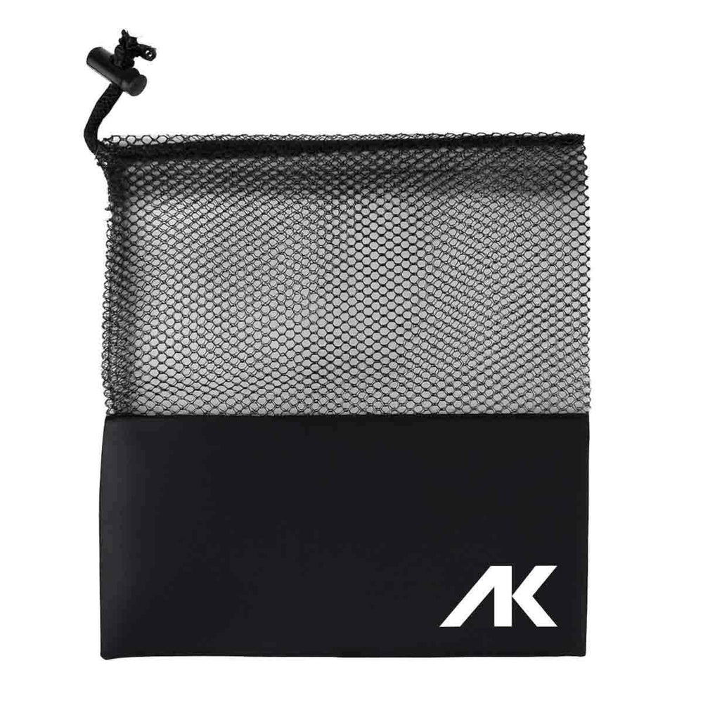Black AK Small Mesh Bag shown with breathable mesh fabric and compact design, ideal for organizing small items.