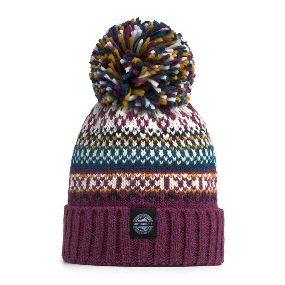 Swimzi Lingonberry Nordic Knit Super Bobble Hat - Multi | Allens Of Kingsbury