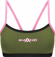 Amanzi Girls Desert Blush Bikini Top - Green/Pink | Allens Of Kingsbury