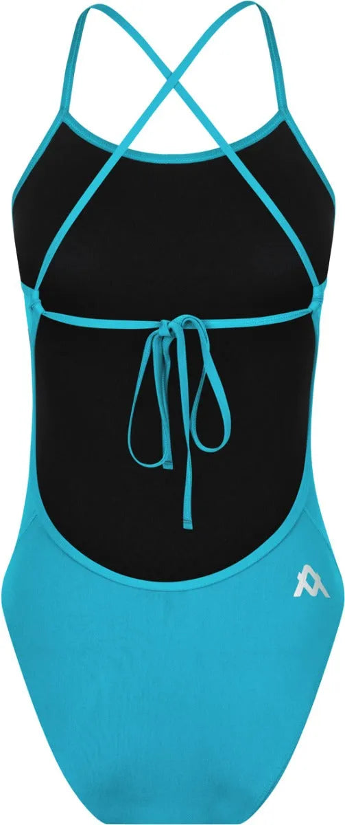 Amanzi Girls Calypso Tie Back One Piece Swimsuit - Blue - Allens Swimwear