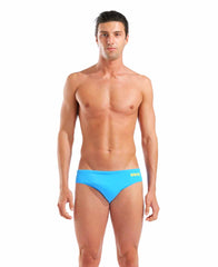 Arena Mens Team Swim Solid Brief - Turquoise/Yellow Star | Allens Of Kingsbury
