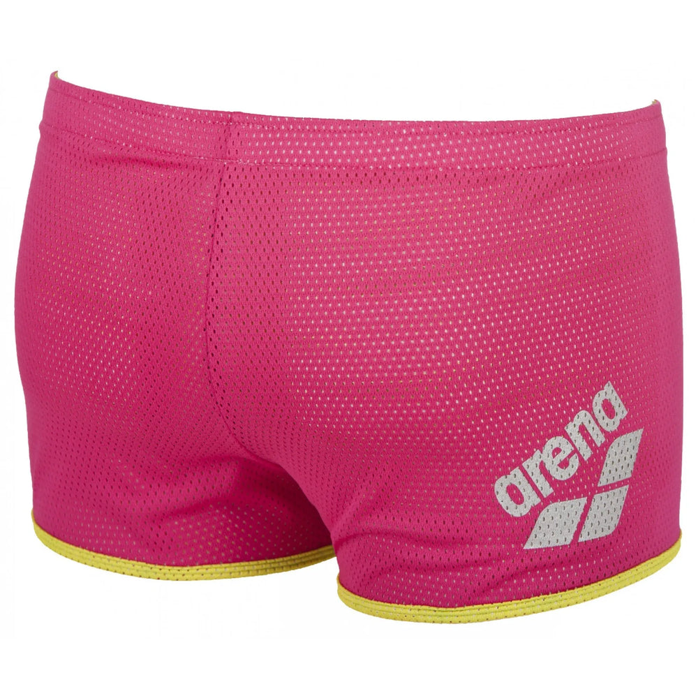 Pink Arena Square Cut Drag Shorts, lightweight swim drag suit with square cut design for competitive swimming.