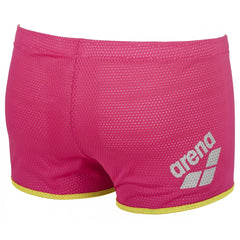 Pink Arena Square Cut Drag Shorts, lightweight swim drag suit with square cut design for competitive swimming.
